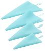 Set of 4 Sizes Pastry Bag Set Silicone Blue Color Reusable Icing Piping Bag Baking Tool Cookie Cake Decorating Bag