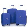 Expandable Hardshell Suitcase Double Spinner Wheels PP Luggage Sets Lightweight Durable Suitcase with TSA Lock,3-Piece Set (20/24/28) ,Navy