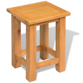 End Table Solid Oak Wood 10.6"x9.4"x14.6"