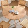 Modern Minimalist Dining Table, Natural, 47.6"x47.6"x30.7",Round