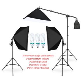 SH Photography Studio Softbox Lighting Kit Arm for Video YouTube Continuous Lighting Professional Lighting Set Photo Studio