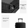 Hardshell Suitcase Spinner Wheels PP Luggage Sets Lightweight Durable Suitcase with TSA Lock,3-Piece Set (21/25/29) BLACK