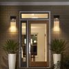 Outdoor waterproof transparent LED crystal wall lamp Supports multiple types of light bulbs (2 packs) with light sense