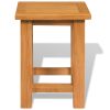 End Table Solid Oak Wood 10.6"x9.4"x14.6"