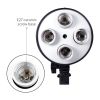 Photographic Lighting Softbox Lamp Holder E27 Base Four Light Bulbs Use For Kit 4 in 1 For Photo Photography Studio