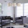 84"H ESPRESSO TRIPLE SHADE FLOOR LAMP (3.65/43.20)