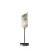 22" In Aldo Upright Concave Aluminum Brush Silver Table Lamp