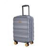 Carry On Luggage Airline Approved18.5" Carry On Suitcase With TSA Approved Carry On Luggage With Wheels Carry on Bag Hard Shell Suitcases, DARK GREY