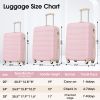 3 Piece Luggage Set Hardside Spinner Suitcase with TSA Lock 20" 24' 28" Available