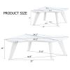 Modern minimalist white table top. Cloud shape gives you a new experience, computer desk. The game table. Suitable for dining and living rooms.