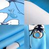 Flower Shower Curtains Blue Shower Curtain Waterproof Curtain, 180x180 cm