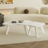 Modern minimalist white table top. Cloud shape gives you a new experience, computer desk. The game table. Suitable for dining and living rooms.