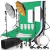 2.6x3M Photography Lighting Kit Photo Background Muslin Backdrops & Softbox & Umbrella & Reflector& Light Stand For Photo Studio