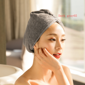 Women's Hair Dryer Cap, Absorbent Dry Hair Towel (Option: 3pcs Dark gray65)