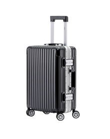 Highly durable travel suitcases check in luggage cabin baggage abs hard shell carry on premium suitcases (Color: black, size: Cabin - 55x35x20cm)