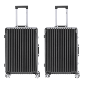 Highly durable travel suitcases check in luggage cabin baggage abs hard shell carry on premium suitcases (Color: Charcoal, size: Medium 26'' x 2)