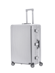 Highly durable travel suitcases check in luggage cabin baggage abs hard shell carry on premium suitcases (Color: Silver, size: Large 30)