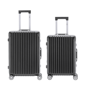 Highly durable travel suitcases check in luggage cabin baggage abs hard shell carry on premium suitcases (Color: Charcoal, size: Cabin + medium 26)