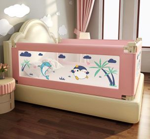 Bed Rails for Toddlers Extra Long Bed Guardrail for Kids (Color: pink, size: 1.5M)