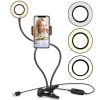 Mobile phone live broadcast stabilizer fill light LED universal hose eye protection desk lamp desktop mobile phone two in one bracket