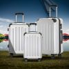 3-Piece Luggage Set - Durable Plastic Hardshell Suitcases with Spinner Rolling System, Expandable Travel Trolley Cases for Vacation, Business