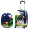 2 Pieces 12 Inch 16 Inch Kids Luggage Set with Backpack and Suitcase for Travel