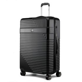 MKF Collection Mykonos Extra Large Check-in Spinner by Mia K (Material: Polycarbonate, Color: black)