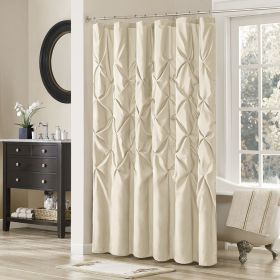 Tufted Semi-Sheer Shower Curtain (Color: as Pic)