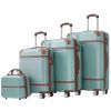 Hardshell Luggage Sets 4 Pieces 20"+24"+28" Luggages and Cosmetic Case Spinner Suitcase with TSA Lock Lightweight