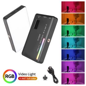 SH RGB Video Light LED Panel Lamp Camera Light 3100mAh Battery Dimmable 2500K-9000K Photo Lighting Studio for Youtube Tik tok (Color: W140)