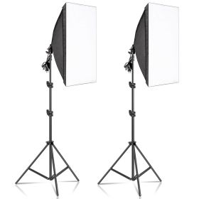 Studio Kit Photo Softbox Light Box Lighting Single Led Lamp with Tripod Photography Shooting Soft Box Flash E27 Accessories (Color: SH-RGX-01-02)