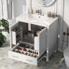 30" Bathroom Vanity with Single Sink, Combo Cabinet Undermount Sink, Bathroom Storage Cabinet with 2 Doors and a Drawer, Soft Closing