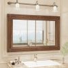 Solid Wood Frame Flat Bathroom Mirror-Middel