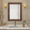 Solid Wood Frame Flat Bathroom Mirror-Small