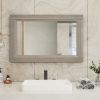 Solid Wood Frame Flat Bathroom Mirror-Middel