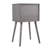 Set of 2 Wooden Modern Nightstand with 2 Drawers and 4 Solid Splayed Legs, Living Room Bedroom Furniture