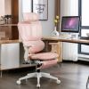 Multi-functional Ergonomic Mesh Office Chair with Adjustable Armrest,Footrest,Lumbar Support, 360°  Silent Wheels,Headrest for Home & Office