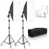 Studio Kit Photo Softbox Light Box Lighting Single Led Lamp with Tripod Photography Shooting Soft Box Flash E27 Accessories