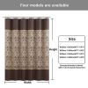 Muwago Sterling Chocolate Farmhouse Style Bathroom Curtain Polyester Waterproof Fabric Bathing Cover Brown Shower Curtain