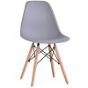 Set of 4 Modern Style Dining Chair, Shell Lounge Plastic Chair for Kitchen, Dining, Bedroom