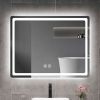 31in. H LED Single Bathroom Vanity Mirror in Polished Crystal Bathroom Vanity LED Mirror for Bathroom Wall Smart Lighted Vanity Mirrors