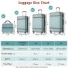 Hardshell Luggage Sets 4 Pieces 20"+24"+28" Luggages and Cosmetic Case Spinner Suitcase with TSA Lock Lightweight