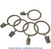 10 Pack Curtain Rings with Clips, Curtain Clip Rings Hooks, Drape Sliding Eyelet Rings