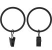 10 Pack Curtain Rings with Clips, Curtain Clip Rings Hooks, Drape Sliding Eyelet Rings