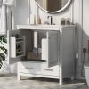 30" Bathroom Vanity with Single Sink, Combo Cabinet Undermount Sink, Bathroom Storage Cabinet with 2 Doors and a Drawer, Soft Closing