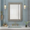 Solid Wood Frame Flat Bathroom Mirror-Small