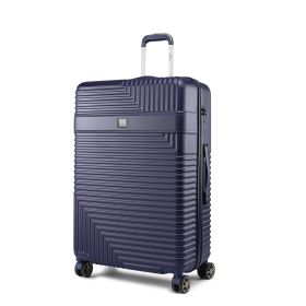 MKF Collection Mykonos Extra Large Check-in Spinner by Mia K (Material: Polycarbonate, Color: Navy)