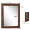 Solid Wood Frame Flat Bathroom Mirror-Small