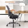 Office Mid Back Ergonomic Mesh Computer Desk Larger Seat Executive Height Adjustable Swivel Task Chair with Lumbar Support