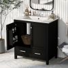 30" Bathroom Vanity with Single Sink, Combo Cabinet Undermount Sink, Bathroom Storage Cabinet with 2 Doors and a Drawer, Soft Closing